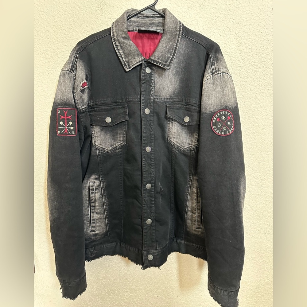 Affliction Reversible Denim Jacket Distressed- Large
